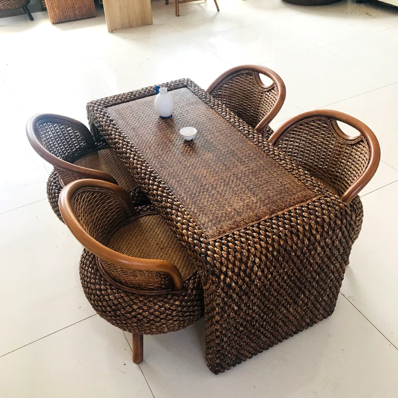 阳台藤编茶桌椅功夫茶几小户型新泡茶茶台茶艺桌