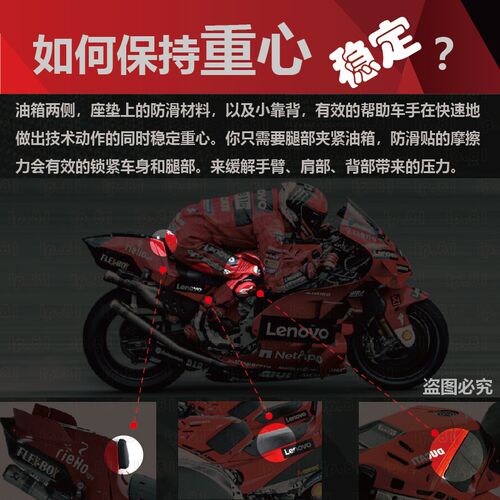 杜卡迪DUI id 手工油箱防滑垫磨砂颗粒橡胶