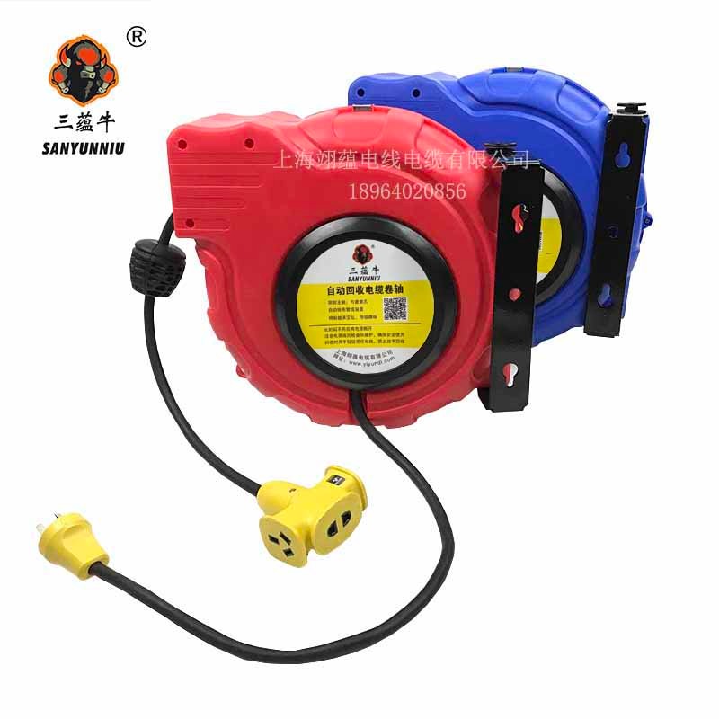 自动伸缩回收线盘卷线器电缆盘绕线器电鼓10/15/20//0米