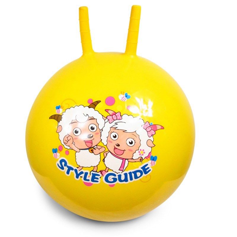 幼儿园羊角球儿童手跳跳球蹦蹦球弹跳健身球加厚充气球皮球