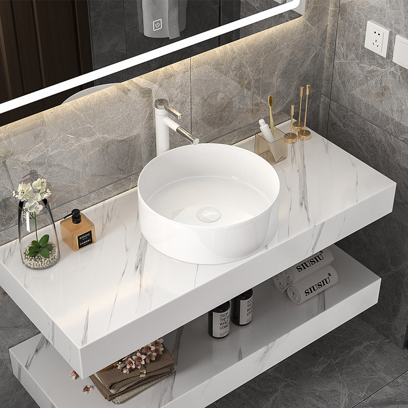 挂墙式层大理石台面台上盆洗脸池洗手盆一体洗面盆洗漱水池,家装主材,浴室柜组合,淘宝优惠券,粉丝福利购,淘宝优惠卷