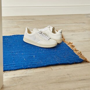 丹麦Fem Liing流苏边混纺黄麻地毯家用浴室入户门防滑地垫