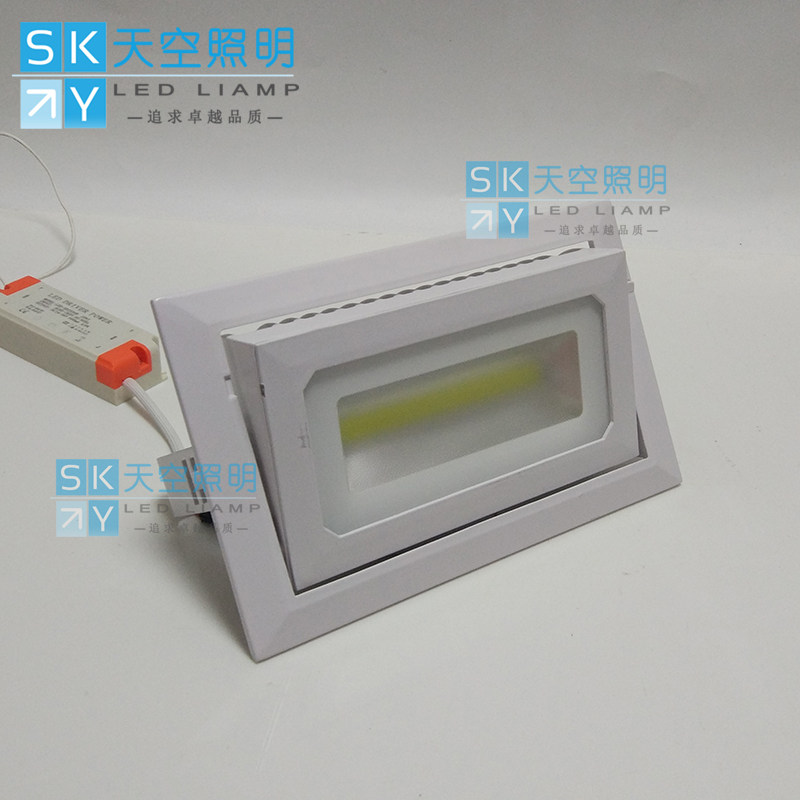 嵌入式头投光灯LD白色方形旋转度暗装象鼻门头,家装灯饰光源,嵌入式射灯,淘宝优惠券,粉丝福利购,淘宝优惠卷