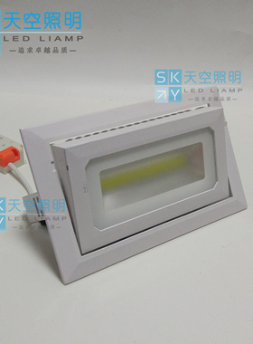 嵌入式头投光灯LD白色方形旋转度暗装象鼻门头