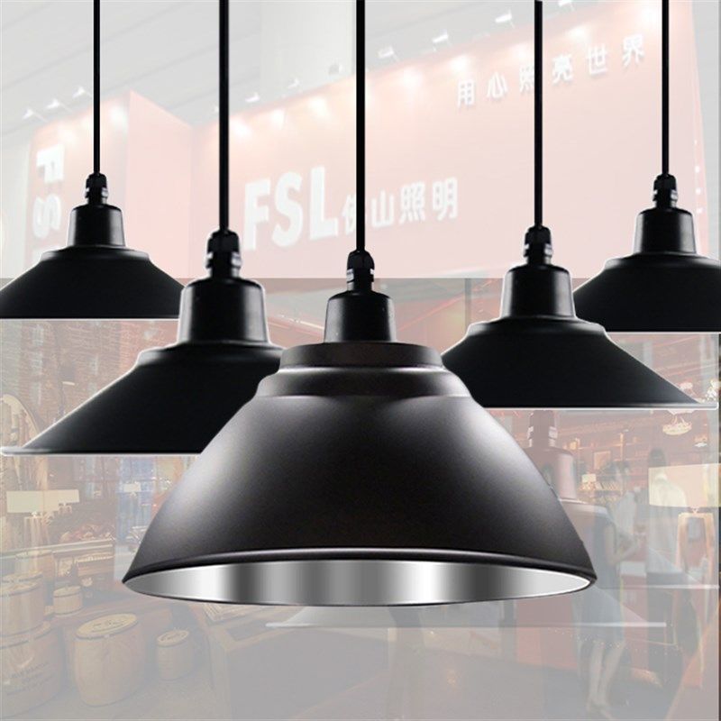 大号加厚黑工业色灯罩 超市工厂仓库车间健身房喇叭工矿吊灯,家装灯饰光源,工矿灯具,淘宝优惠券,粉丝福利购,淘宝优惠卷