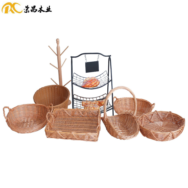 中岛柜摆设全软装烘焙店陈列铁艺木质展架面包店装