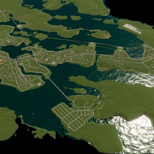 都市天际线路网存档:湖岸纯路网,城市天际线路网存档