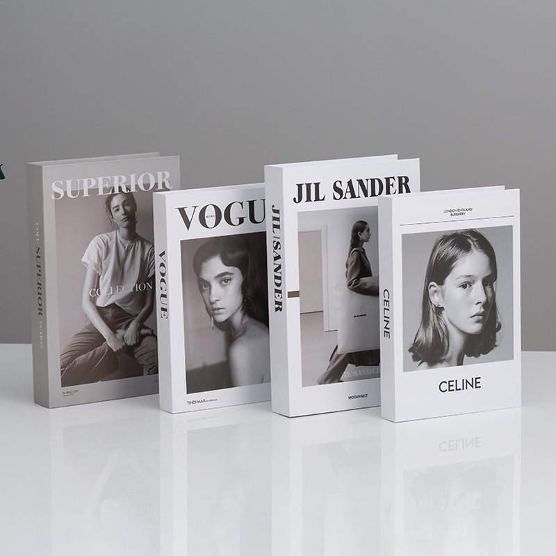 时尚假书摆件装饰书杂志简约仿真书创意拍摄民宿道具书模型书盒