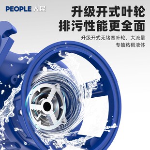 人民水泵切割式 污水泵抽粪泥浆排污泵家用化粪池潜水泵
