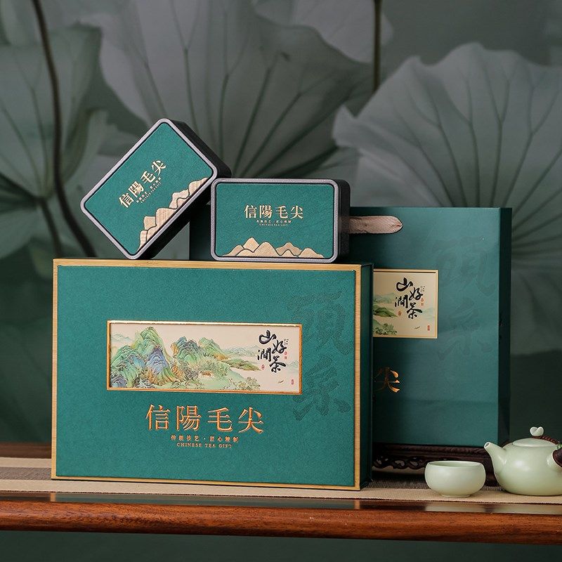 信阳毛尖茶叶包装盒空礼盒通用绿茶盒碧螺春龙井茶半斤一斤礼品盒