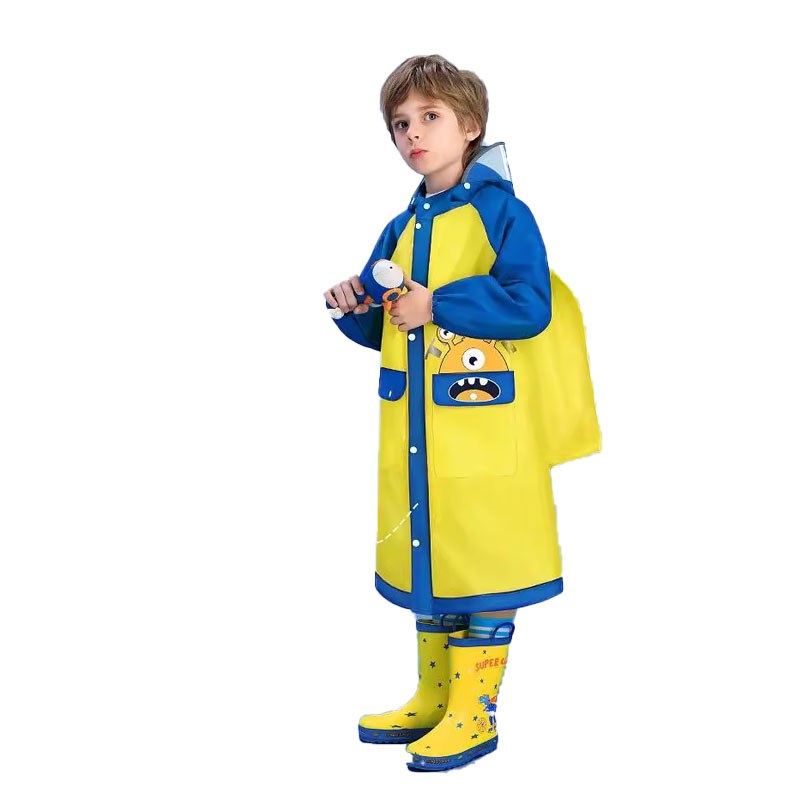 2024年新款儿童雨衣小学生专用上学特大暴雨带书包位雨披全身防水