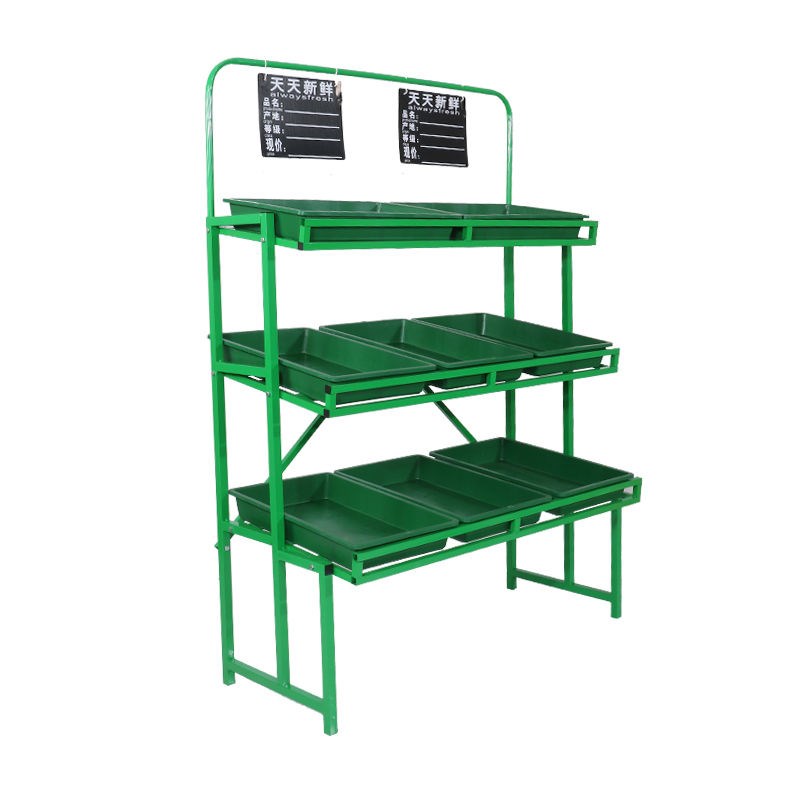 水果店货架展示架超市生鲜水果店三四层展示架子商用货架干果卖菜