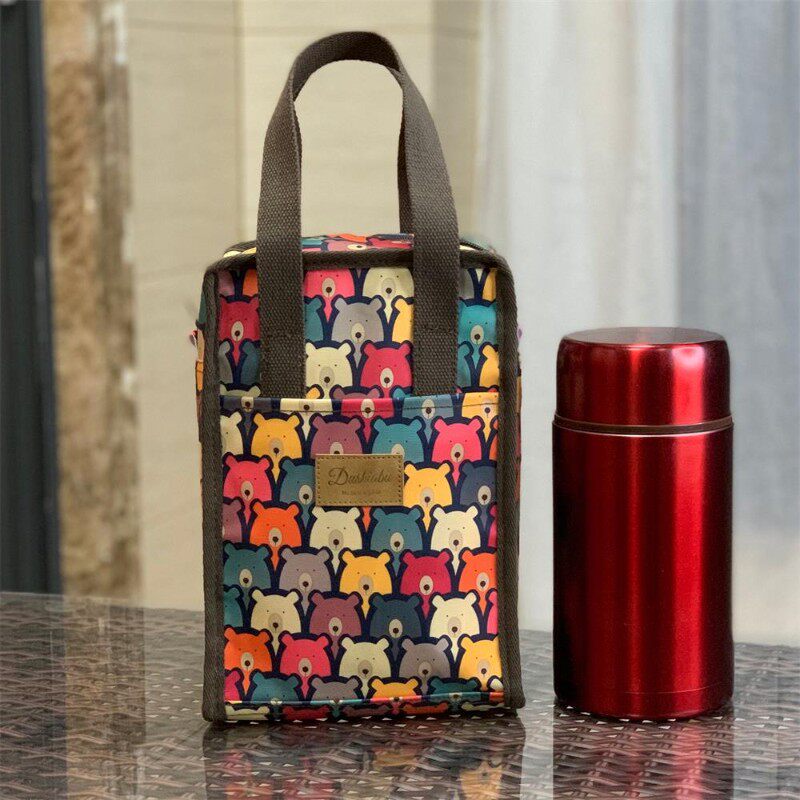 饭盒袋子便当包上班族防水加厚铝箔手拎带饭包焖烧杯壶保温袋