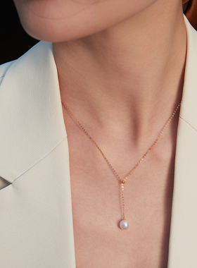 时尚百搭K金珍珠项链