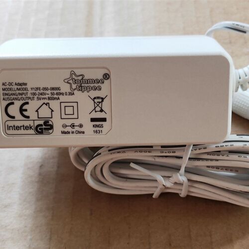 正品欧规插头tommeetippee汤美星5V800MA电源适配器5V0.8A充电器