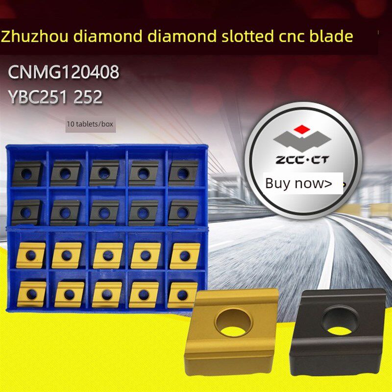 直洲金刚石开槽数控车刀Cnmg120408R/L-S-Zc Ybc251用于Ybc252钢 - 实物图