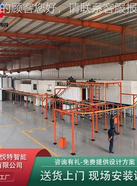 电泳喷涂流线喷塑设备粉末家涂装涂设备生产线FRQ静电喷流水线水