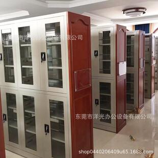 钢制书架钢木书架图书馆书架密集书架智能书架带门书架单面