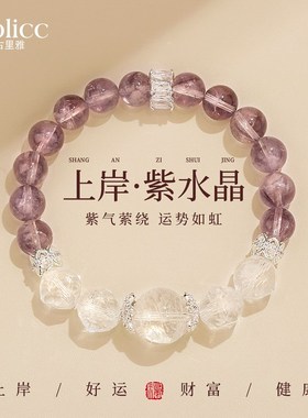 轻奢小众精致紫水晶手链女串珠锆石招财转运手串2025年新款手饰品
