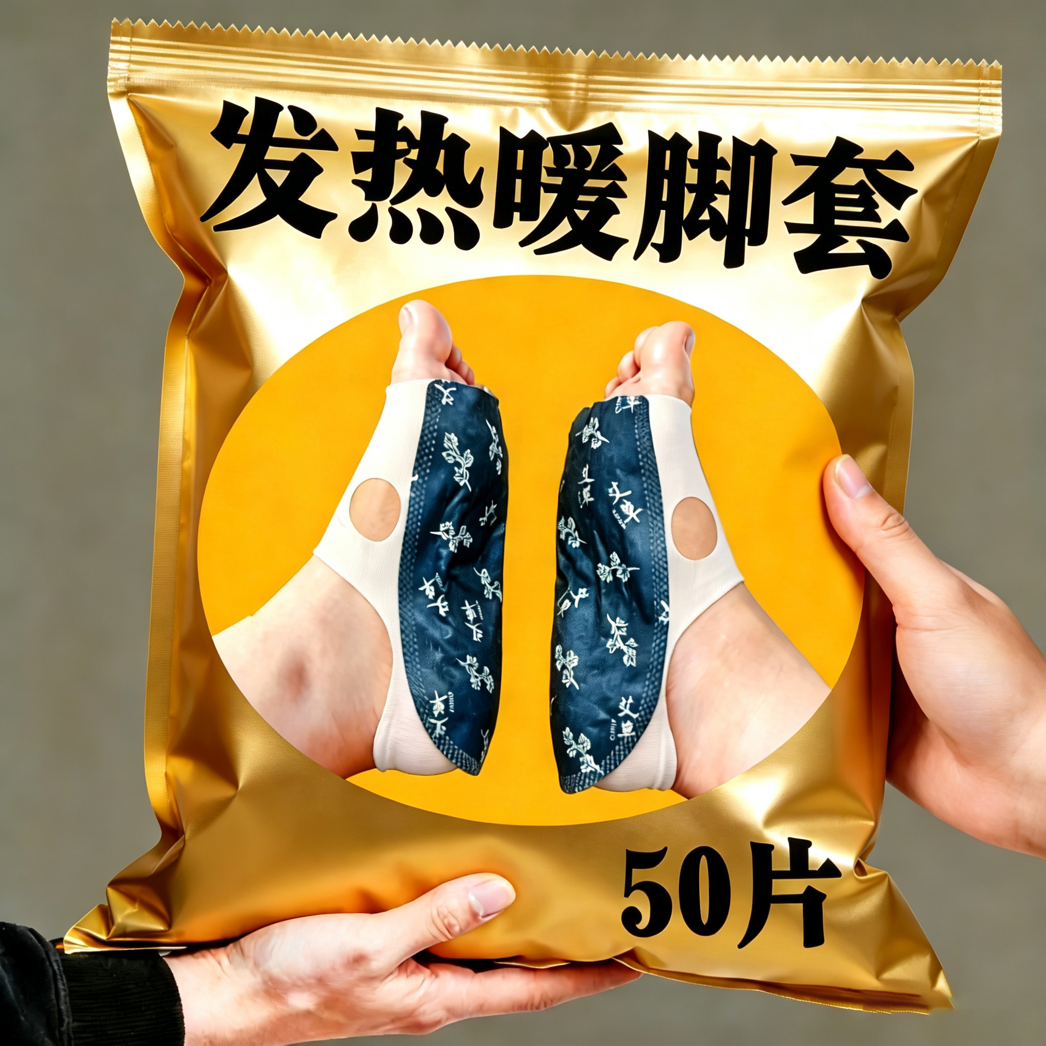 自发热脚套穿戴式脚套发热足套冬季热敷暖脚神器暖足贴暖足贴批发