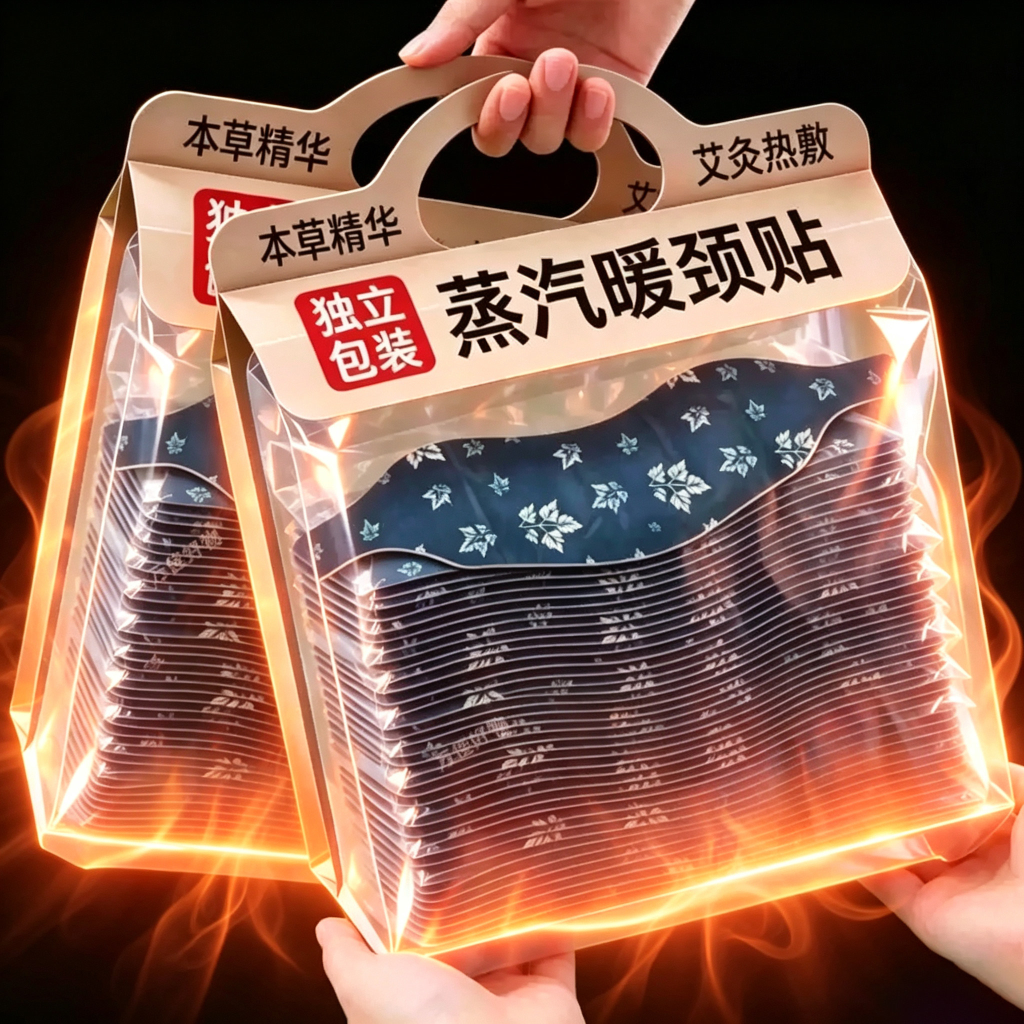 艾草蒸汽暖颈贴颈椎热敷贴