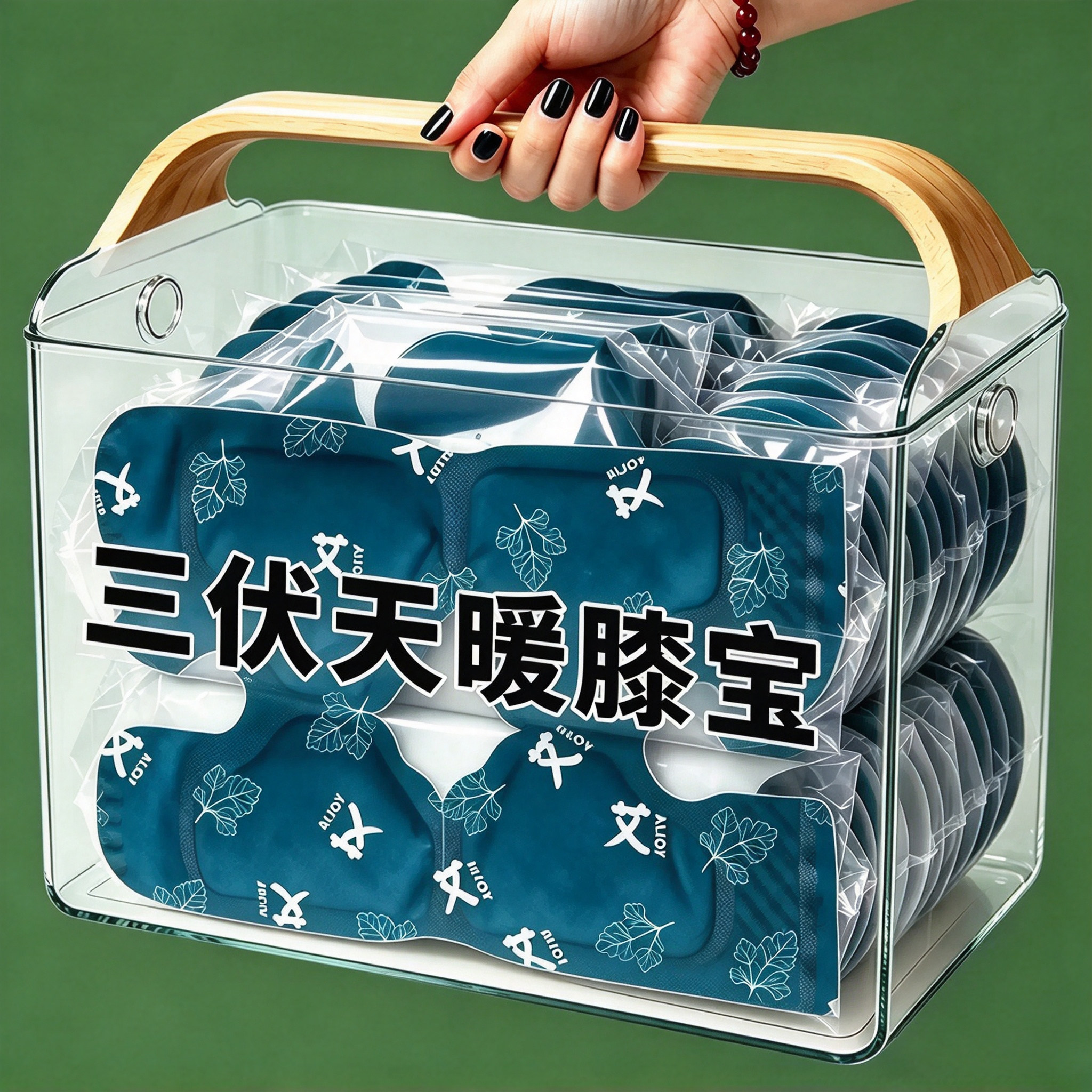 秋冬膝盖热敷暖贴艾草草本蒸汽自发热护膝绑带贴草本温感保暖贴