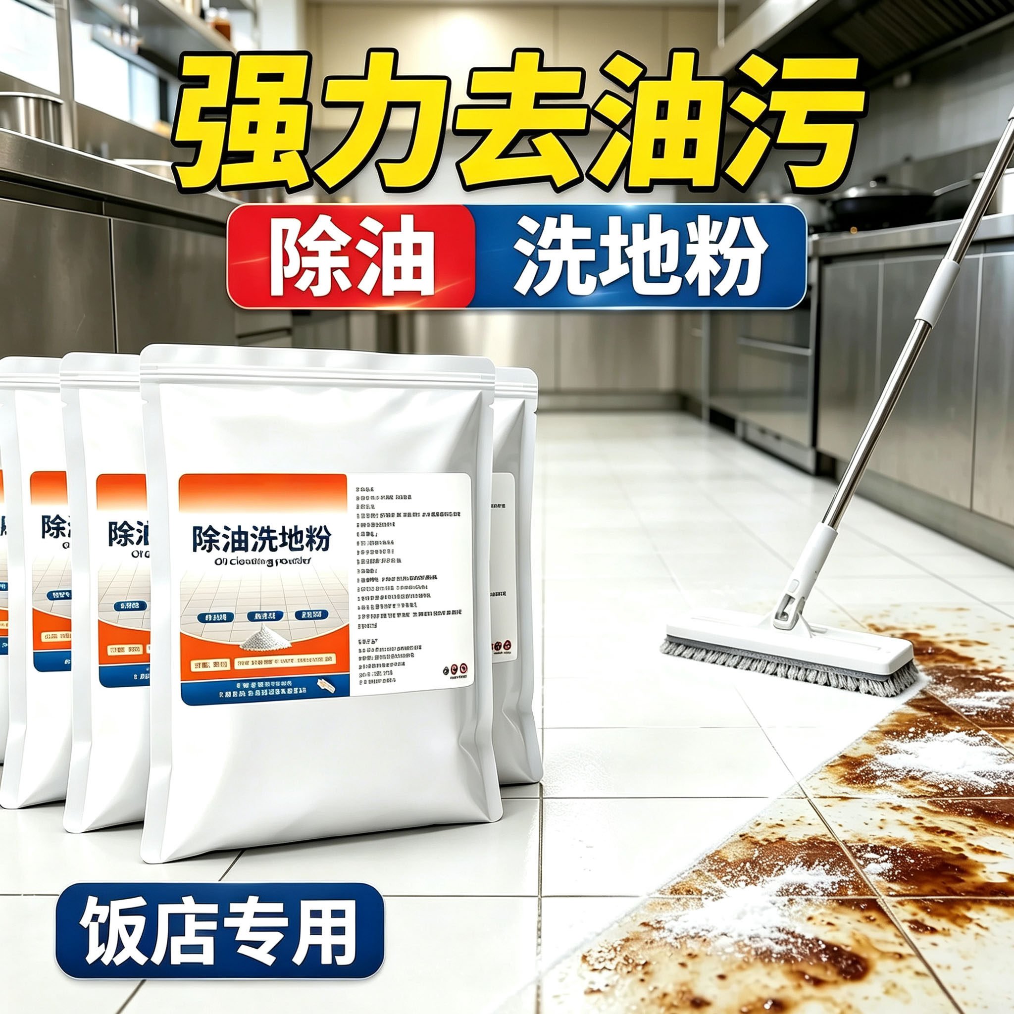 油腻地板专用除油洗地粉
