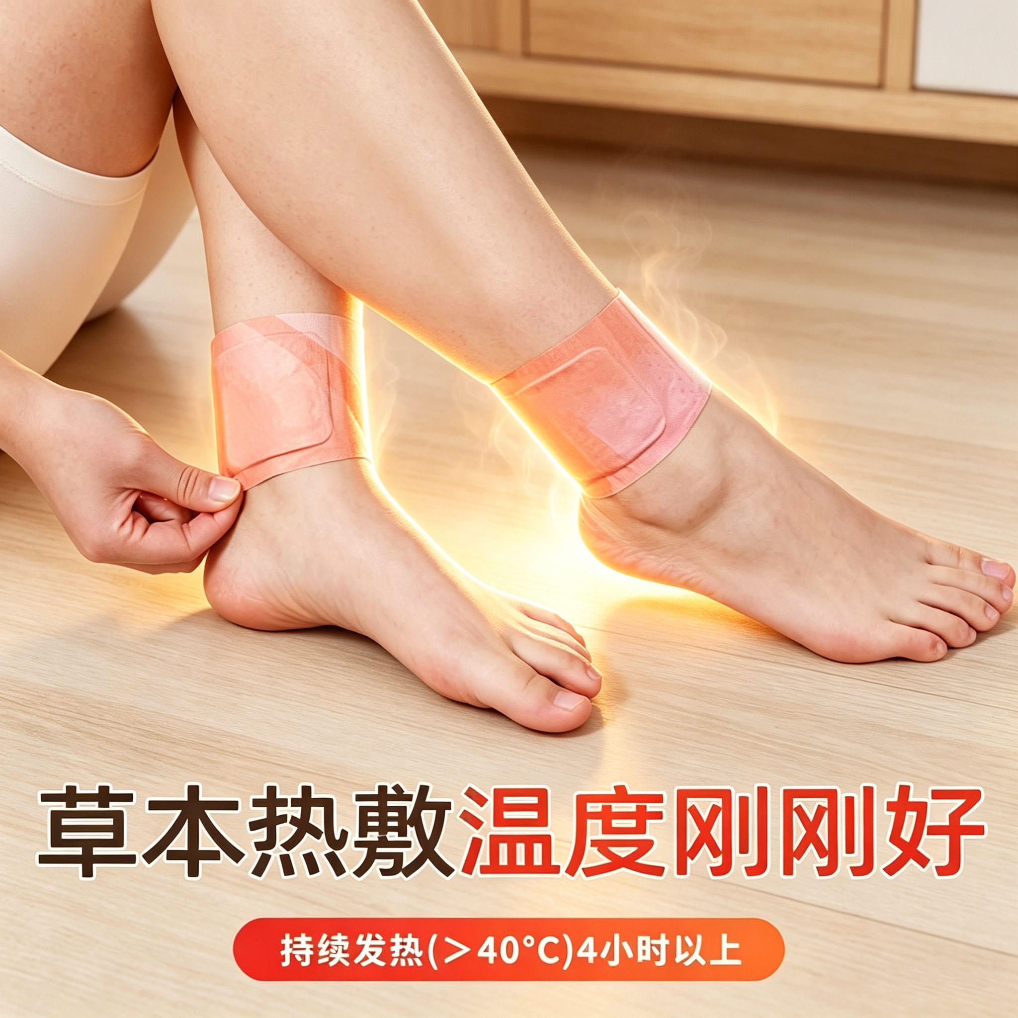 暖足贴蒸汽热敷脚踝贴艾草睡眠脚踝暖贴脚踝保暖艾灸贴穴位吴茱萸