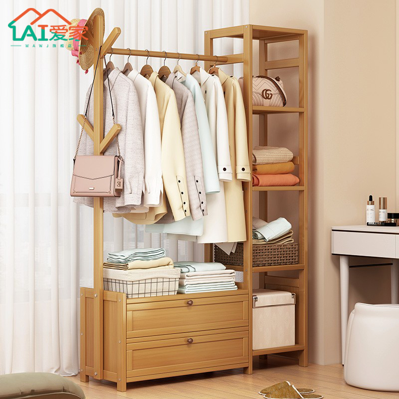 网红挂衣帽架落地卧室不占地室内小型门口家用主卧多功能衣服架子