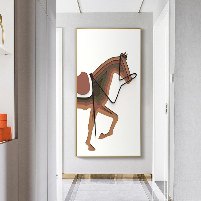 现代简约装饰画皮革工艺实物画卧室沙发背景墙入户玄关创意挂画