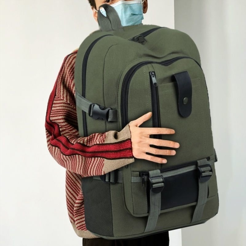 背包工地耐磨男士工具双肩包大容量耐磨背包简单书包旅行包图片