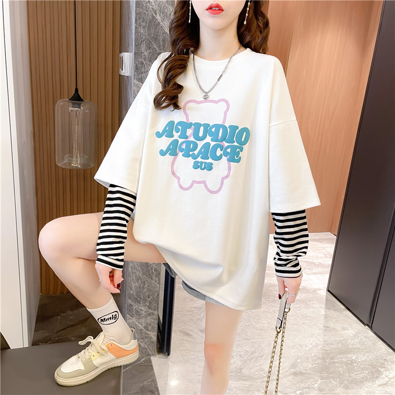 假两件孕妇条纹长袖T恤打底衫女2023早春哺乳薄款宽松喂奶上衣潮,孕妇装/孕产妇用品/营养,家居服上装,淘宝优惠券,粉丝福利购,淘宝优惠卷