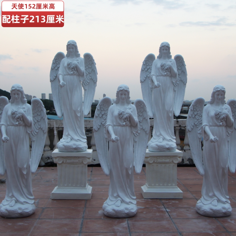 玻璃纤维人物撒爱天使雕塑婚庆道具酒吧会所落地摆件花园社区户外