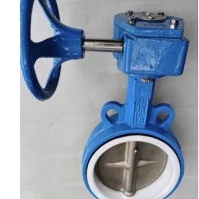 D371X 涡轮对夹蝶阀四氟A垫蝶阀手轮蝶阀 304闸板蝶阀