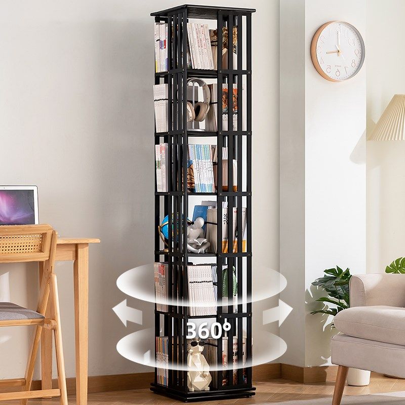 旋转书架落地置物架书柜子家用储物柜儿童客厅立架简易实木展示架,住宅家具,旋转书架,淘宝优惠券,粉丝福利购,淘宝优惠卷