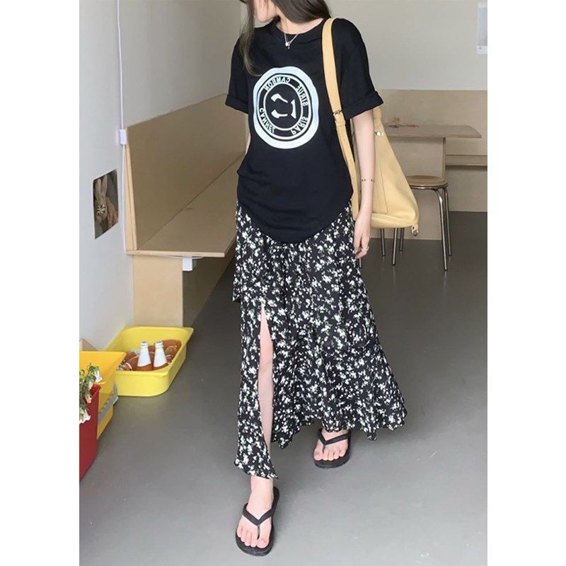 韩版孕妇半身裙夏装外穿中长款褶皱碎花雪纺开叉显瘦托腹裙一步裙,孕妇装/孕产妇用品/营养,半身裙,淘宝优惠券,粉丝福利购,淘宝优惠卷