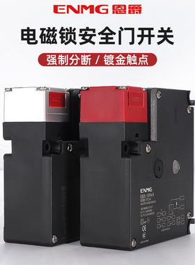 恩爵电磁锁安全门开关d4nl安全门电磁锁开关插销式DC24V机械锁定