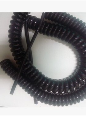 2芯X1.5平方 弹簧线 螺旋线 耐磨电线电源线 拉伸3米2*1.5PU线