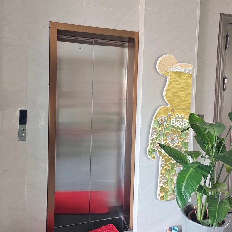 电梯厅间贴纸一梯一户门口卧室墙面装饰房间布置高级感Y入户摆挂