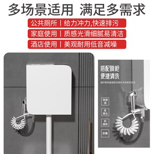 卫生间家用厕所马桶蹲便器冲水箱配件套装大冲力加厚免打孔挂墙式