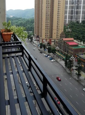 户外阳台悬挂式铝合金不锈钢花架子简约H风格黑色室外多功能置物