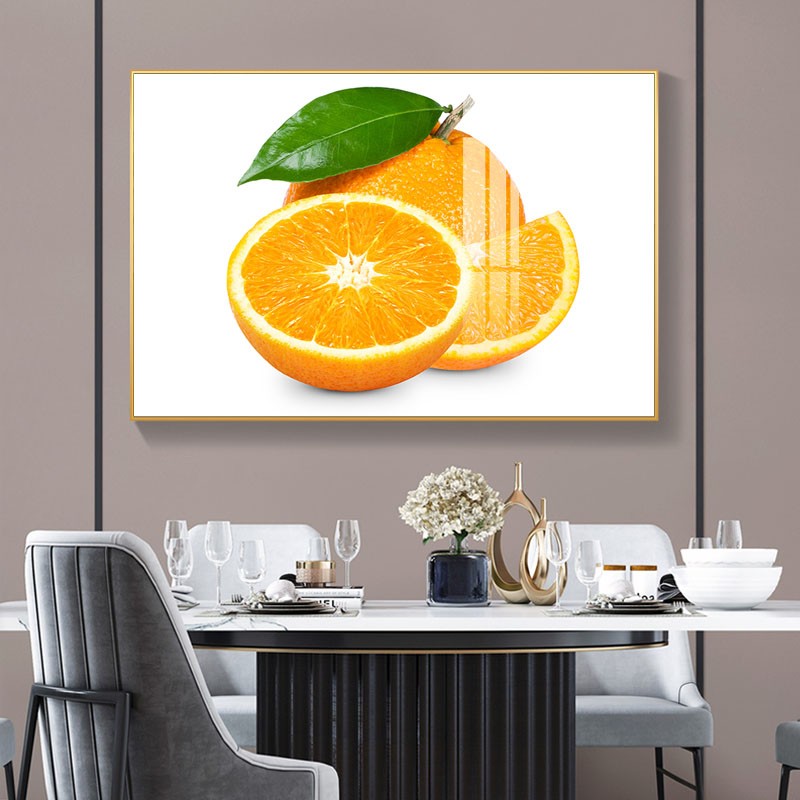 小新水果装饰画有框画壁画饭厅挂画现代果汁店餐饮店画