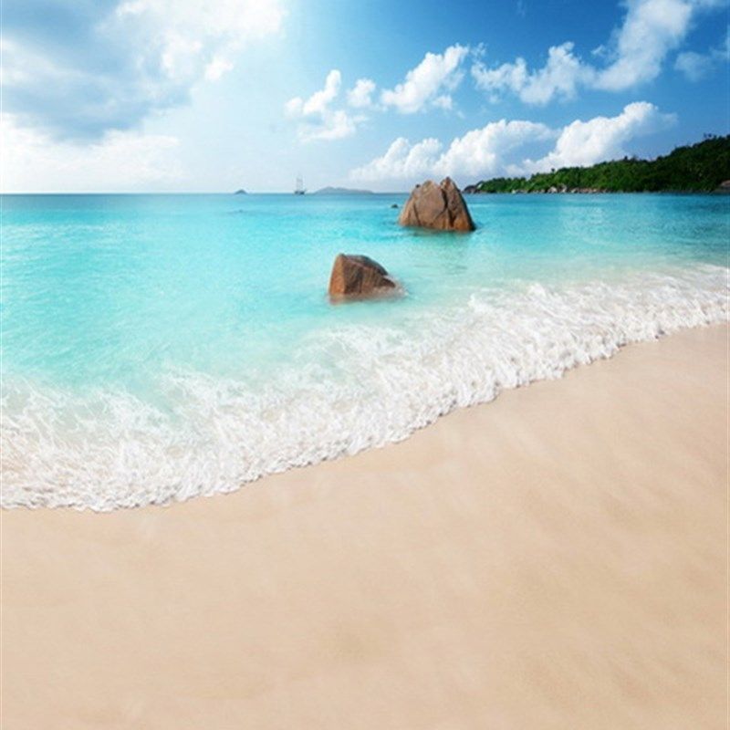 海景背景布 影楼拍照摄影背景纸 大海沙滩海边风景背景纸