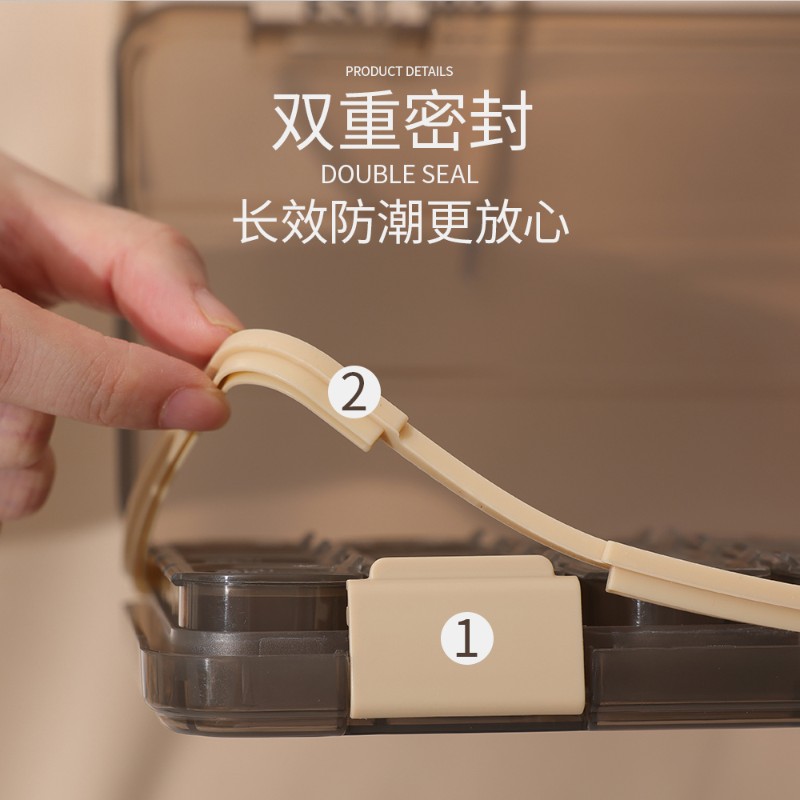 药盒式天大容量一周早中晚药片分装盒小号分装药丸盒子