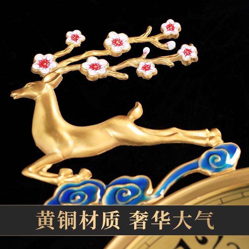 高端中式挂钟客厅轻奢装饰钟表时钟挂墙钟复古2025新款高级感大气
