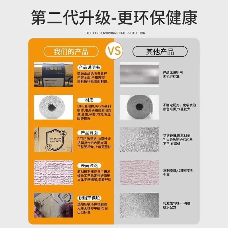 室内保温防寒墙防撞软包卧室墙面自粘加厚隔热保暖墙纸