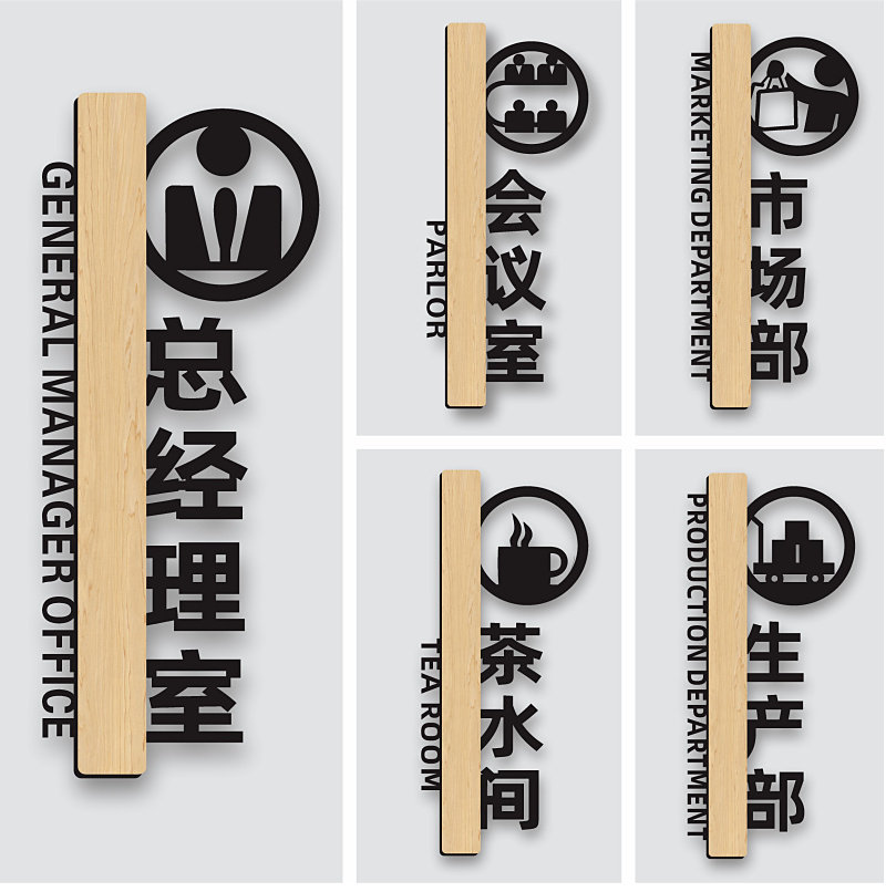 总经理门牌办公室茶水间标识公司科室部门会议室财务标示指示门库
