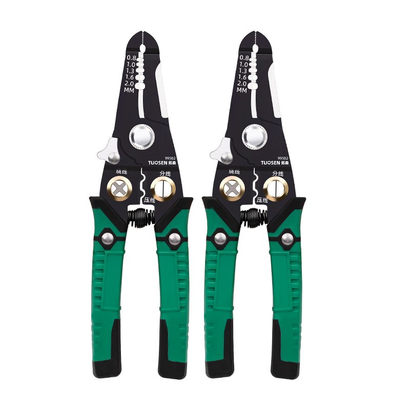 拓森剥线钳电工拨线钳工具分线接线钳子电线剪刀削皮钳压线钳