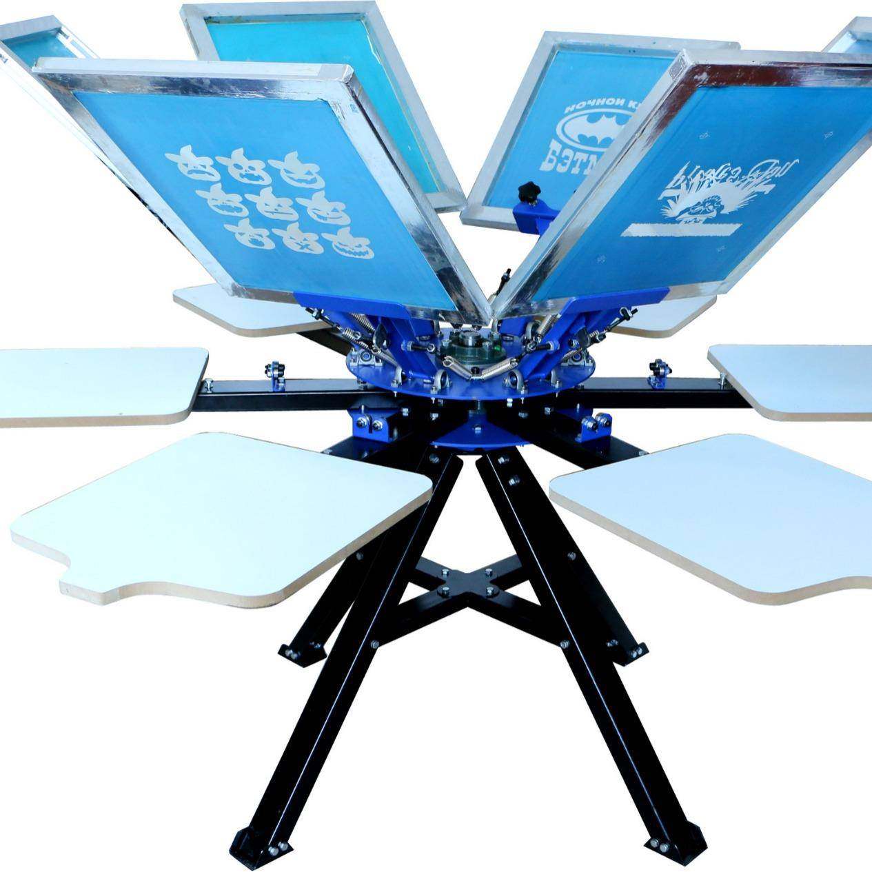 厂家简易六色丝印机手动丝网印刷机布料手印台人工定位印花机