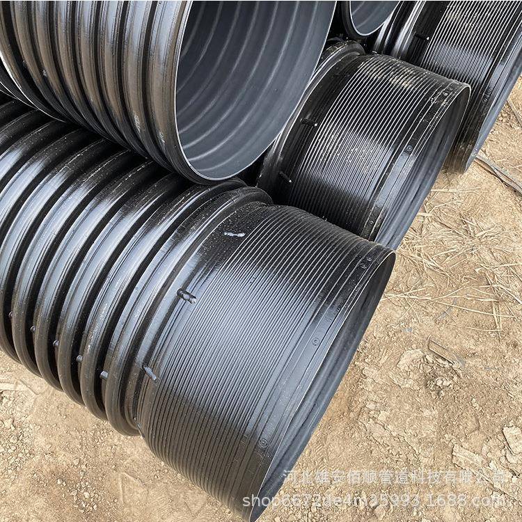 厂家生产HDPE双壁波纹管城区排污螺旋波纹管排水管SN8pe管